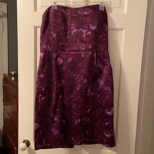 Antonio Melani purple strapless dress sz14